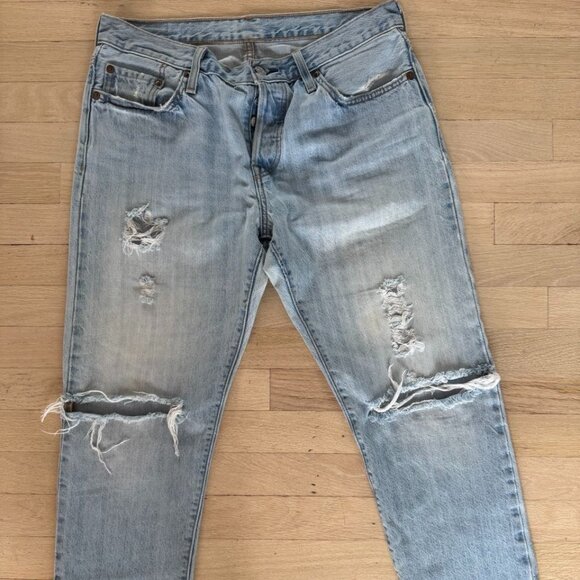 Levi's Button Fly Jeans ripped S40197 size 29x32 - Picture 1 of 5